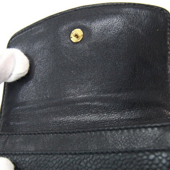 CHANEL Black Caviar Leather Logo Wallet - Picture 7 of 10